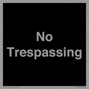 No Trespassing